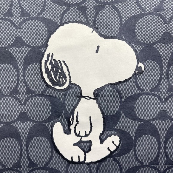 Coach X Peanuts XS CE544 Men’s Signature Snoopy T Shirt Navy NWOT Org $178 - Picture 7 of 12